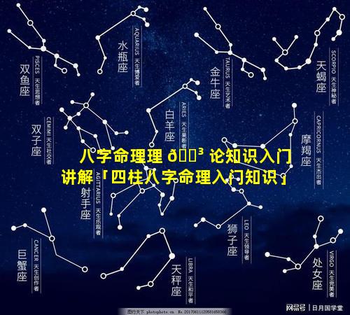 八字命理理 🌳 论知识入门讲解「四柱八字命理入门知识」